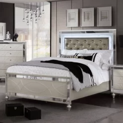 3pc Queen La Mesa Bed Nightstand And Dresser Set Silver - HOMES: Inside + Out 17 3pc Queen La Mesa Bed Nightstand And Dresser Set Silver - HOMES: Inside + Out -Furniture Specialty Store GUEST 22d13a75 3187 4f40 a6dd 2f30507fe613