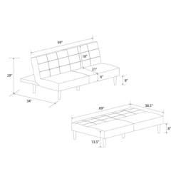 Bowie Upholstered Futon - Room & Joy -Furniture Specialty Store GUEST 236e9b3f fe85 4f47 943c 51352d0af7c6