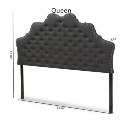 Hilda Modern And Contemporary Fabric Headboard Dark Gray - Baxton Studio -Furniture Specialty Store GUEST 23a88441 c00f 41c9 9c05 99b215d0629e