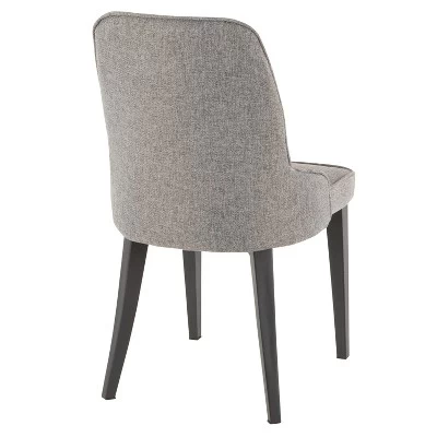 Set Of 2 Nueva Contemporary Dining Accent Chair Gray - LumiSource 5 Set Of 2 Nueva Contemporary Dining Accent Chair Gray - LumiSource - Image 3