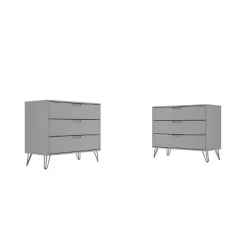 Set Of 2 Rockefeller 3 Drawer Dresser - Manhattan Comfort 32 Set Of 2 Rockefeller 3 Drawer Dresser - Manhattan Comfort -Furniture Specialty Store GUEST 258f1a5b 2c74 4475 b3e5 349e9d9d8287