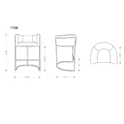 Set Of 2 Cosmopolitan Upholstered Metal Counter Height Barstools - Manhattan Comfort -Furniture Specialty Store GUEST 25b0a8f7 232a 4db1 b220 582662def3e6