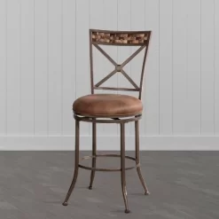 Compton Swivel Counter Height Barstool Brown - Hillsdale Furniture