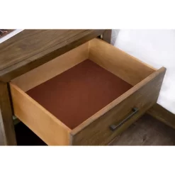 6pc Aurora Mid-Century Brown Bedroom Set With Upholstered Bed - Abbyson Living -Furniture Specialty Store GUEST 2843dff5 6d94 496d 9e7c 5a1e2feb87f2