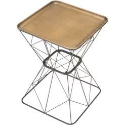 Cora Side Table Steel Gold - ZM Home -Furniture Specialty Store GUEST 284b494a 91cc 4bfe bf32 d2e6e36e5389