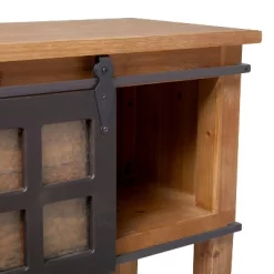 Industrial Wood Console Table Dark Brown - Olivia & May -Furniture Specialty Store GUEST 28dc3c3d 85a9 407f 9544 577bf11b3439