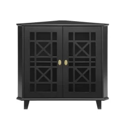 2 Door Corner Accent Cabinet With Fretwork Doors - Saracina Home 17 2 Door Corner Accent Cabinet With Fretwork Doors - Saracina Home -Furniture Specialty Store GUEST 28fe5556 fd13 4741 9522 8e0abe2af5bd