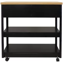Sunnydaze Decor Sunnydaze MDF Indoor Farmhouse Style Kitchen Island Cart With Drawers And Shelves - 34.25" H - Black 15 Sunnydaze Decor Sunnydaze MDF Indoor Farmhouse Style Kitchen Island Cart With Drawers And Shelves - 34.25" H - Black -Furniture Specialty Store GUEST 298f459b 5bef 40d9 99db e1a58c8408be