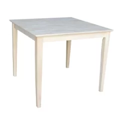 36" Square Solid Wood Table With Shaker Legs Unfinished - International Concepts -Furniture Specialty Store GUEST 29a23b54 031f 4ab0 9d9f 7f13b28bd3eb