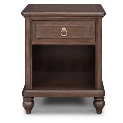 King Southport Bed Nightstand Dresser And Mirror Dark Aged Oak - Home Styles