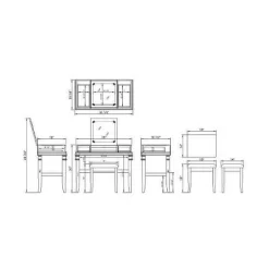 Adler Vanity Set White - Linon -Furniture Specialty Store GUEST 2aff375d bfb3 425f 8533 388c89f4a1be