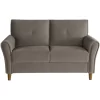 Dunleith Modern Contemporary Velvet Tufted Loveseat In Brown And Walnut - Lexicon -Furniture Specialty Store GUEST 2b89a838 984a 4788 913e cc9cad4b1826