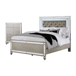 2pc La Mesa Bed And Chest Set Silver - HOMES: Inside + Out -Furniture Specialty Store GUEST 2bd94013 86d6 4db4 a090 96c2efdaa57b