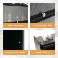 Costway 5-Tier Kitchen Baker's Rack Storage Cabinet Mobile Microwave Stand Flip-up Doors -Furniture Specialty Store GUEST 2bf45318 13aa 4694 8c9e 05208f591762