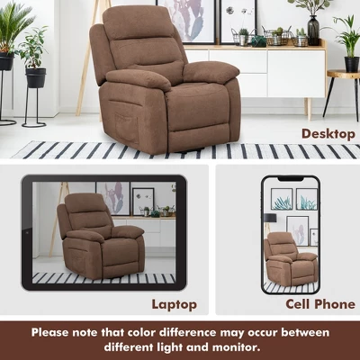 Costway Power Lift Recliner Chair Sofa For Elderly W/ Side Pocket & Remote Control GreyBrown 8 Costway Power Lift Recliner Chair Sofa For Elderly W/ Side Pocket & Remote Control GreyBrown - Image 6