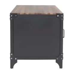 Amargosa Storage Metal Side Table Black/Dark Walnut - HOMES: Inside + Out -Furniture Specialty Store GUEST 2c7b9e24 974f 441e bc91 19705fad51fe