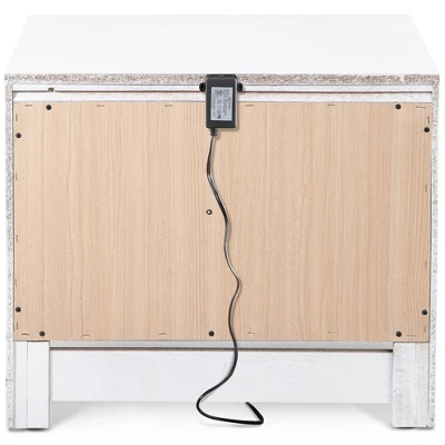 Edmond 1 Drawer Nightstand With USB White - ClickDecor 7 Edmond 1 Drawer Nightstand With USB White - ClickDecor - Image 5