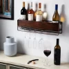 True Wall Mounted Wine Shelf & Stemware Rack, Wood -Furniture Specialty Store GUEST 2d4f2f13 b07b 4282 b1b7 73658567c158