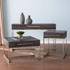 Frondi Long Console Table Black Oak/Antique Brass - Aiden Lane -Furniture Specialty Store GUEST 2d5d197b c02d 4770 9092 8fa2ba0635f4