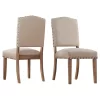 Set Of 2 Cobble Hill Nailhead Accent Dining Chair Wood - Inspire Q -Furniture Specialty Store GUEST 30223b0e baa1 43ee 9fef 945aa6c87290
