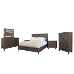 6pc Alix Bedroom Set Gray - Abbyson Living -Furniture Specialty Store GUEST 310d5e80 bd6b 4295 b95f 7c24d0f94707