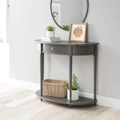 Aurora Half Moon Console Table Gray - Room & Joy -Furniture Specialty Store GUEST 312d2ec4 e2e5 42d6 9088 7db30a5cc22d