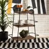 Small Bernard Rustic Industrial Metal And Wood 3 Tier Mobile Wine Bar Cart Black/Walnut - Baxton Studio -Furniture Specialty Store GUEST 312e6d60 6b19 4f24 b852 e08236132203