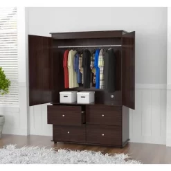 70.9" Video Combo Armoire Espresso - Inval -Furniture Specialty Store GUEST 31383ea5 25cd 433b 933b 991136a117be