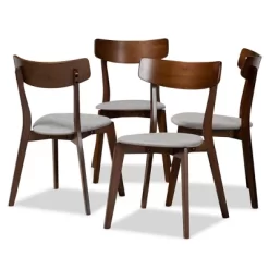 Set Of 4 Iora Upholstered Wood Dining Chairs - Baxton Studio -Furniture Specialty Store GUEST 3153b9ec f58d 4aa9 a7d8 4332022ab90f