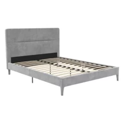 Westerleigh Upholstered Platform Bed With Minimalist Tufted Headboard Light Gray - CosmoLiving By Cosmopolitan -Furniture Specialty Store GUEST 31fdf914 46ab 4454 949f f79223de6589