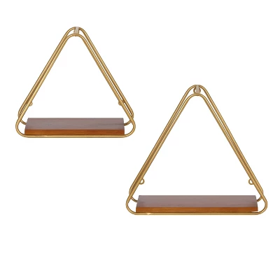 2pc Tilde Triangle Accent Shelf Set - Kate & Laurel All Things Decor 3 2pc Tilde Triangle Accent Shelf Set - Kate & Laurel All Things Decor