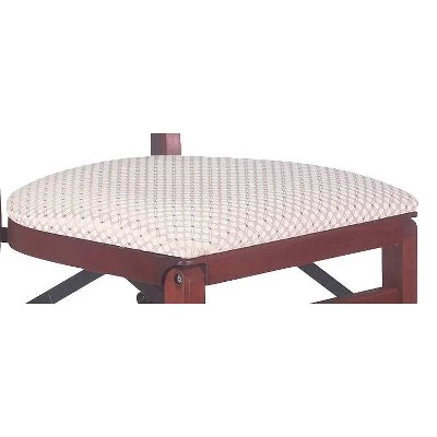 Set Of 2 French Upholstered Back Folding Chair Cherry - Stakmore 4 Set Of 2 French Upholstered Back Folding Chair Cherry - Stakmore - Image 2