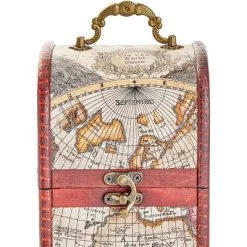 Okuna Outpost Single Wooden Wine Box Bottle Holder World Map Treasure Chest Gift Box Storage Bar Accessory -Furniture Specialty Store GUEST 333e69e0 b407 43cd b7ad b9424d9ec108
