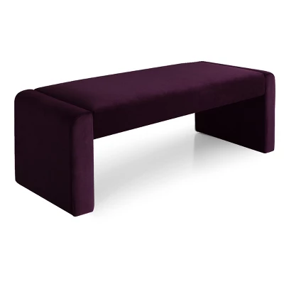 Kaia 47" Velvet Waterfall Upholstered Bench-The Pop Maison 4 Kaia 47" Velvet Waterfall Upholstered Bench-The Pop Maison - Image 2