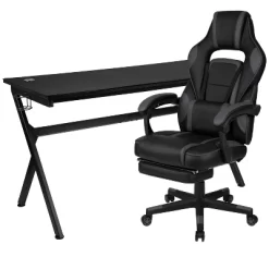 Flash Furniture Gaming Desk With Cup Holder/Headphone Hook/Removable Mousepad Top & Reclining Back/Arms Gaming Chair With Footrest 33 Flash Furniture Gaming Desk With Cup Holder/Headphone Hook/Removable Mousepad Top & Reclining Back/Arms Gaming Chair With Footrest -Furniture Specialty Store GUEST 336d5609 a20c 467d bf57 81784f3662fc
