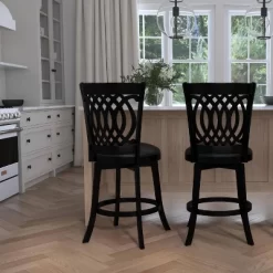 25" Van Draus Swivel Counter Height Barstool Metal/Black - Hillsdale Furniture -Furniture Specialty Store GUEST 3374d7f7 2d35 4b8a 872d 63d44d6be676