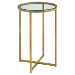 Vivian Glam X Leg Round Side Table - Saracina Home -Furniture Specialty Store GUEST 34368b3d aadb 449a b5a0 9d43fa43d7bc
