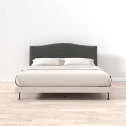 Glenwillow Home Kameli Nailhead Trim Camelback Upholstered Headboard -Furniture Specialty Store GUEST 3476d991 bc66 4278 8403 99bfcf85680c