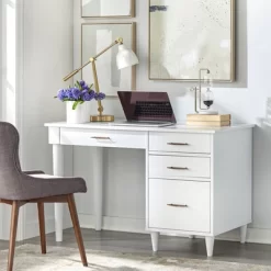 Ana Work Study Desk With Drawers - Lifestorey