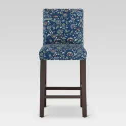 30" Parsons Barstool Bandana Blue Floral - Threshold™