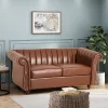 Glenmont Contemporary Channel Stitch Loveseat With Nailhead Trim - Christopher Knight Home -Furniture Specialty Store GUEST 35cc6b8f 9fc3 4922 bb95 e1743e85eae3