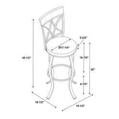 29" Carter Swivel Barstool Metal/Tan/Cherry - Powell Company -Furniture Specialty Store GUEST 35f797f2 3683 410d 9dc4 41ce611b800a