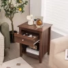 Costway Nightstand Bedside Table With Drawer & Open Shelf For Living Room Bedroom Walnut/Brown -Furniture Specialty Store GUEST 3621cbbc e4bc 4314 8419 3e4a1a1f2632