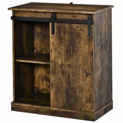 HOMCOM Industrial Sideboard Storage Cabinet, Serving Bar Buffet With Sliding Barn Door And 6-Bottle Wine Rack 11 HOMCOM Industrial Sideboard Storage Cabinet, Serving Bar Buffet With Sliding Barn Door And 6-Bottle Wine Rack -Furniture Specialty Store GUEST 36862958 f582 4cdb bca3 c6ea474c5d3f