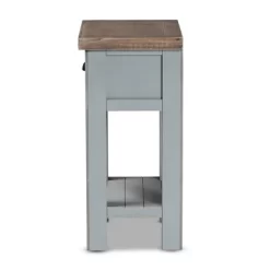 Hastin Two-Tone Wood 1 Drawer Nightstand Brown/Gray - Baxton Studio -Furniture Specialty Store GUEST 375791b6 5283 459d 86b8 cd12865dc03e