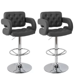 Set Of 2 Adjustable Counter Height Barstools With Armrests - CorLiving -Furniture Specialty Store GUEST 386afef1 418f 49e4 b408 423c81e058a0
