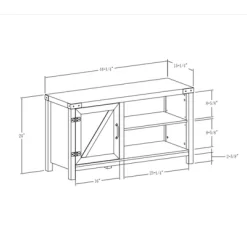 Clarabelle Rustic Industrial Barn Door TV Stand For TVs Up To 50" - Saracina Home 20 Clarabelle Rustic Industrial Barn Door TV Stand For TVs Up To 50" - Saracina Home -Furniture Specialty Store GUEST 3893808d 3686 4632 b50d 6af777bd48d5