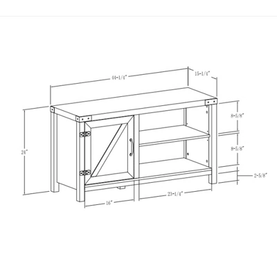 Clarabelle Rustic Industrial Barn Door TV Stand For TVs Up To 50" - Saracina Home 6 Clarabelle Rustic Industrial Barn Door TV Stand For TVs Up To 50" - Saracina Home - Image 4