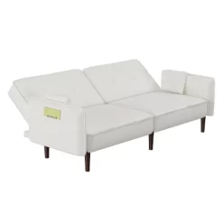 Convertible Futon Sofa Bed With Wooden Legs - ModernLuxe -Furniture Specialty Store GUEST 38f44563 3c83 45e4 9aed 5011448e4da7