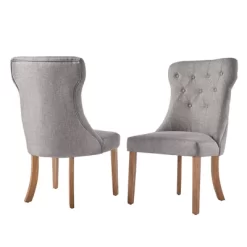 Set Of 2 Amiford Button Tufted Hourglass Dining Chair - Inspire Q -Furniture Specialty Store GUEST 3998f395 5660 4de0 96b7 0a2f0011b56d
